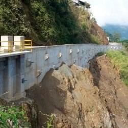 Obras de estabilizaciones zona La Leticia, vía Aguadas - Pintada